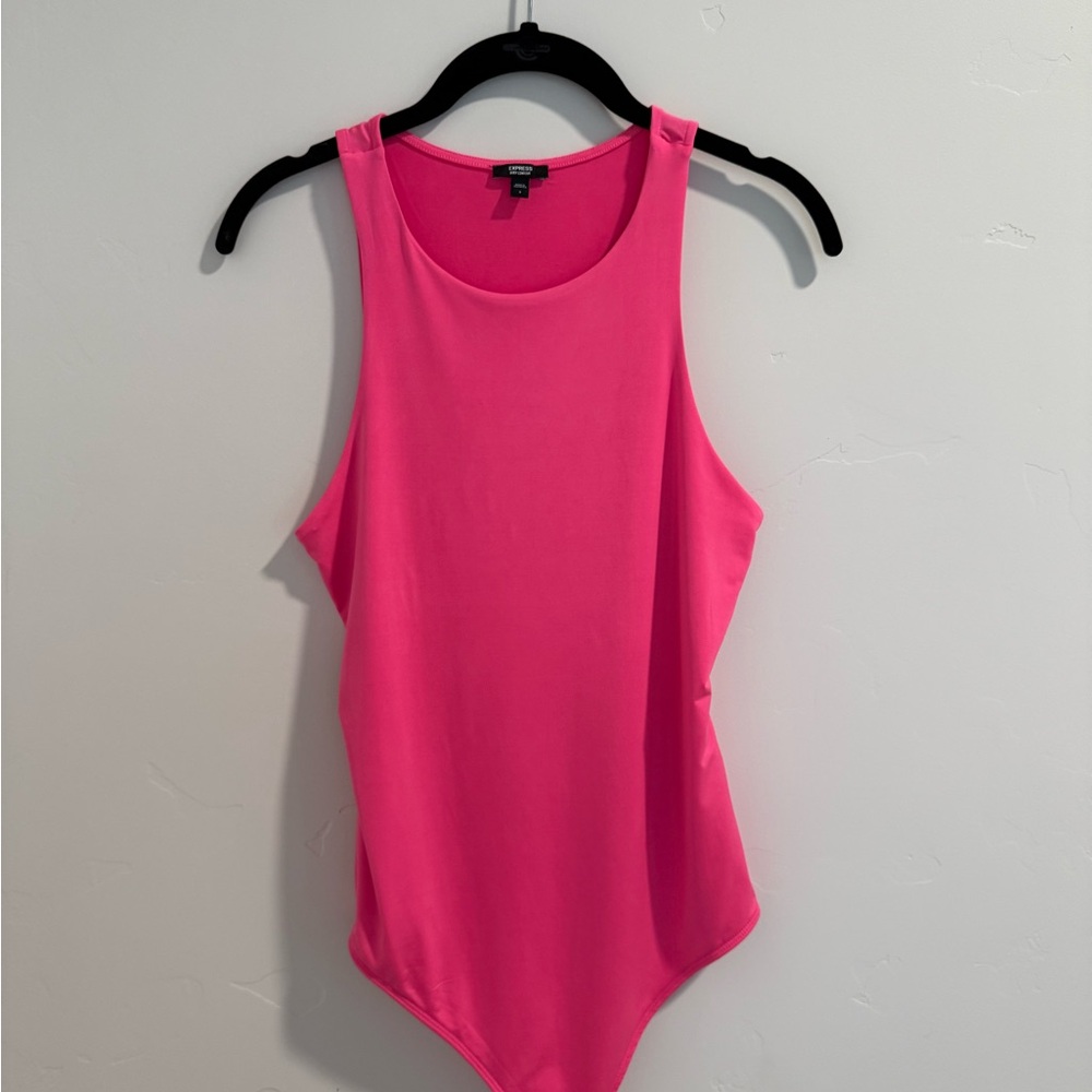 Express Hot Pink Sleeveless Bodysuit